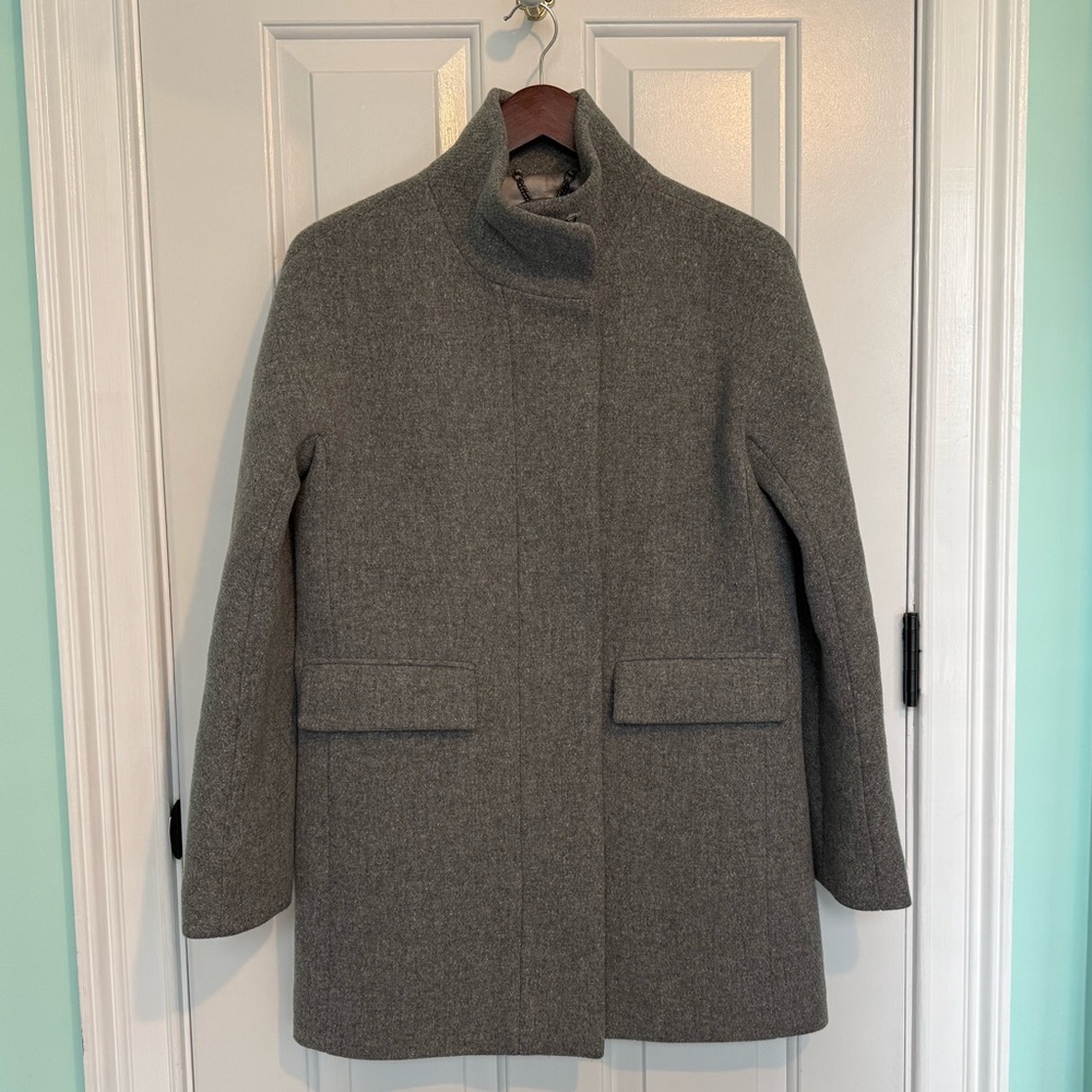 J.Crew Cocoon Coat – Light Grey Stadium Cloth (Size 4)